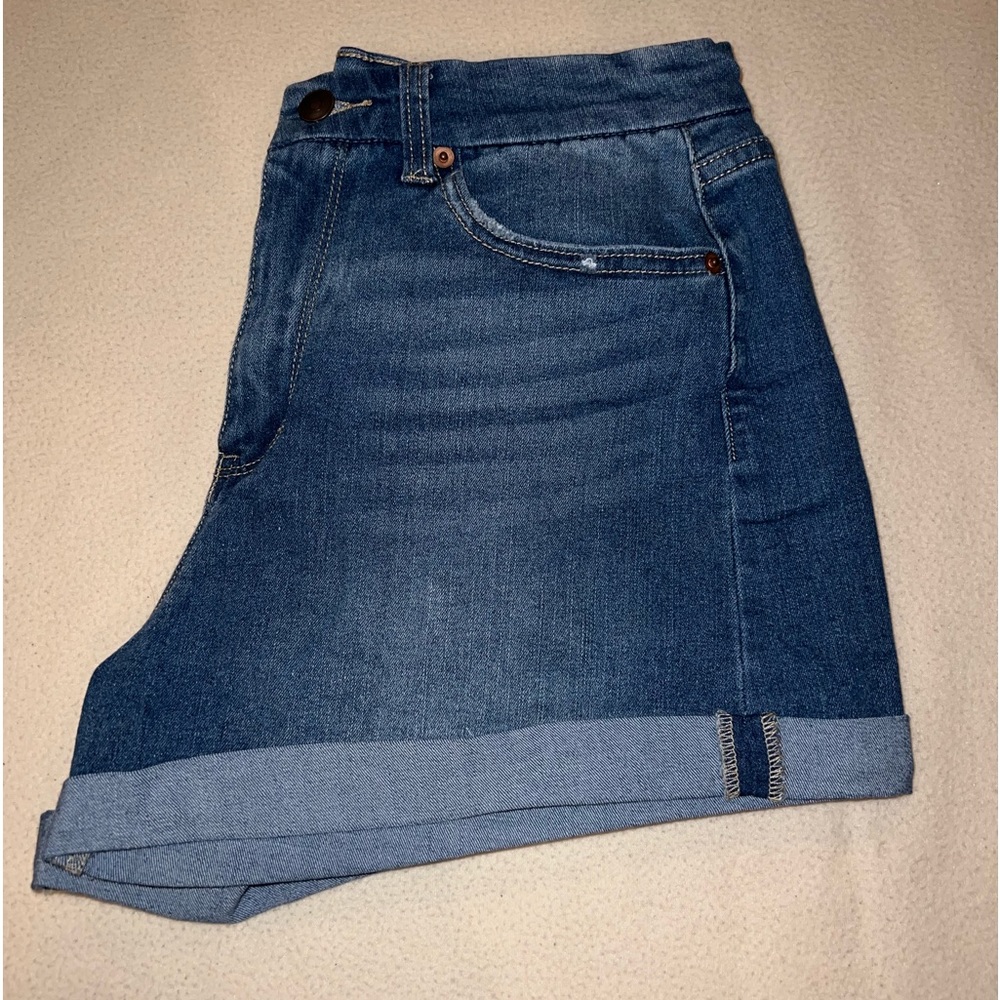 Dark Denim High-Rise Shorts